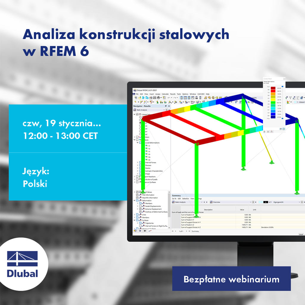 Analiza konstrukcji stalowych \n w RFEM 6