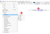 Narzędzia do modelowania w menu "Edytować" oraz przyciski na pasku narzędzi