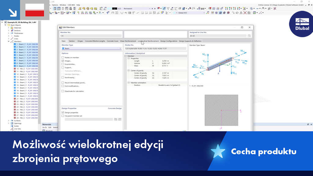 Technische Darstellung zur effizienten Bewehrungsbearbeitung in Baustrukturen speziell für Ingenieure.