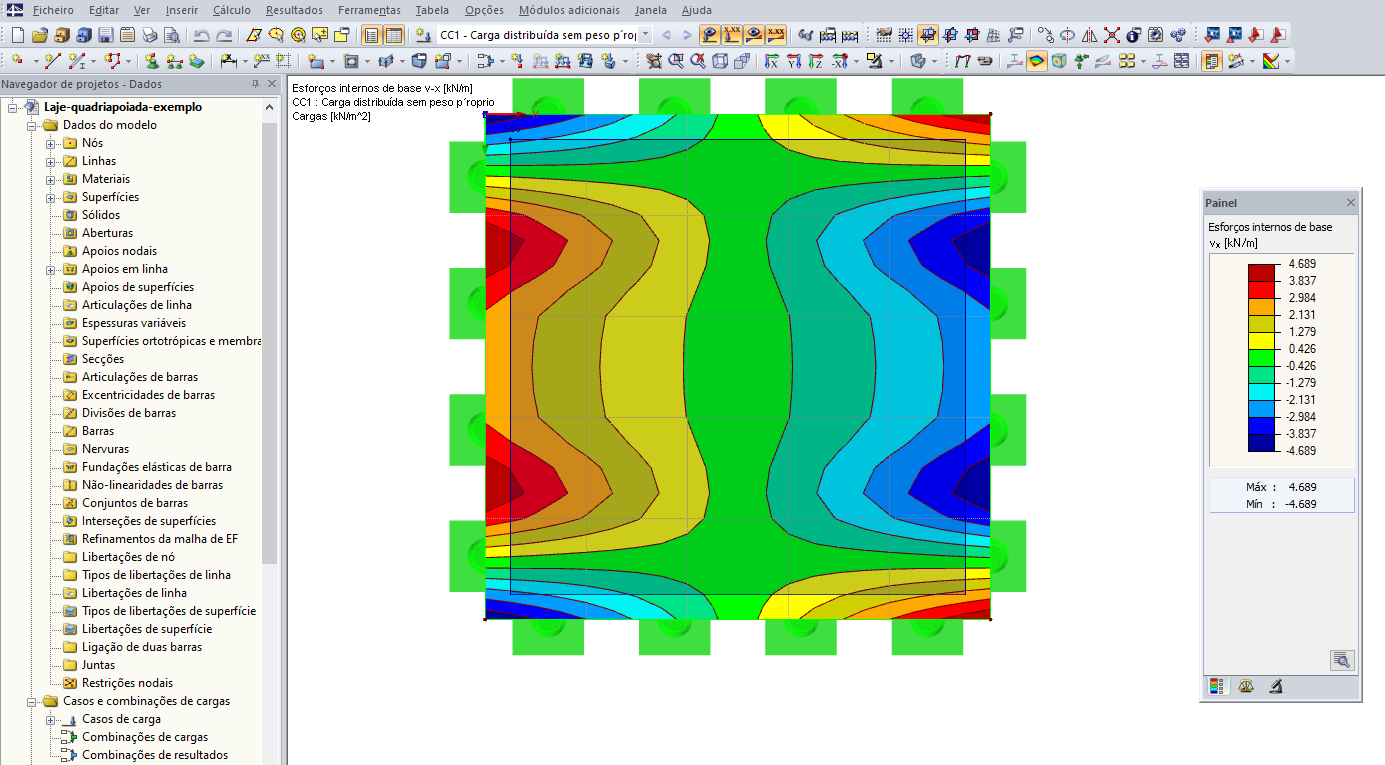 Płyta z czterema podporami