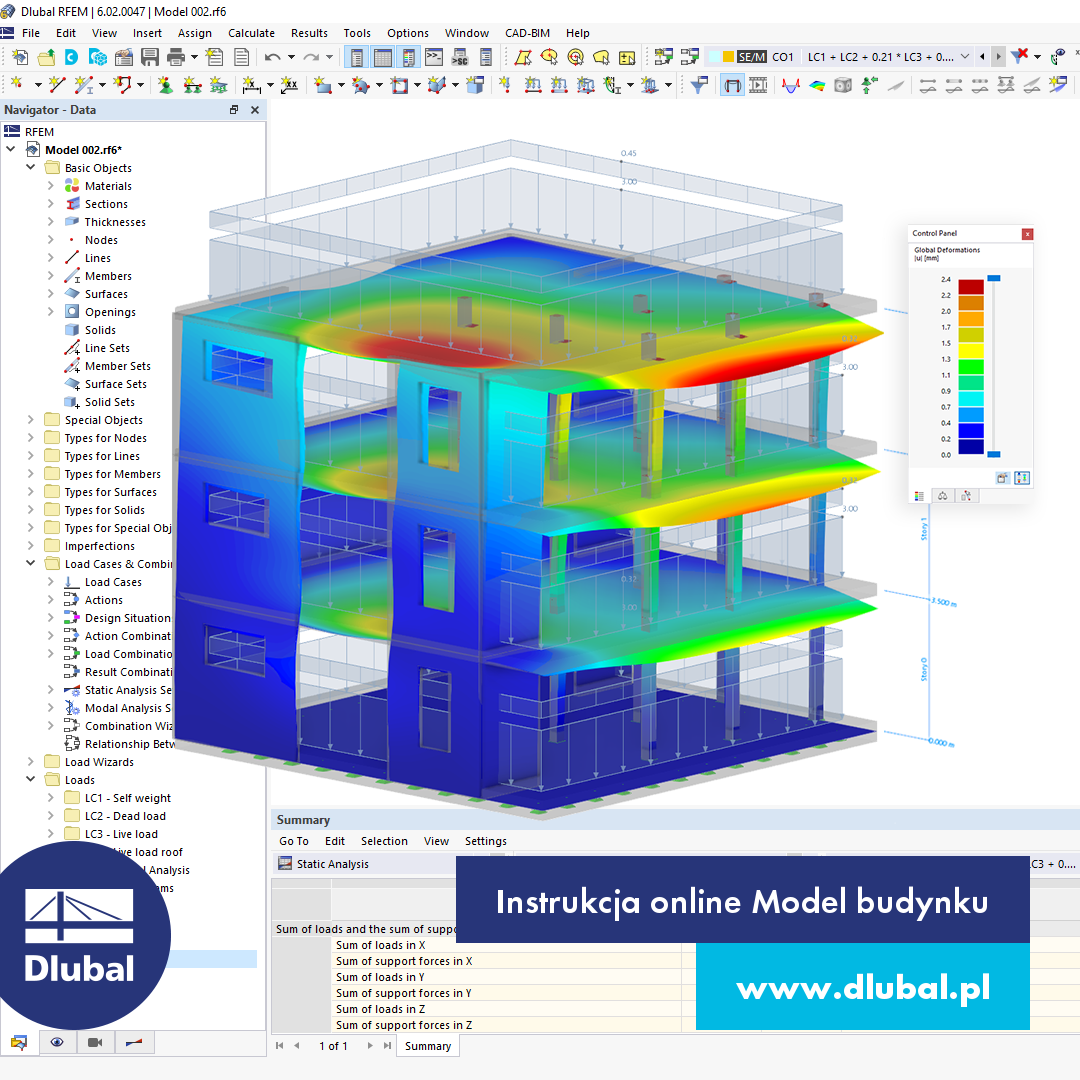 Instrukcja online Model budynku