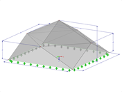 Wzór 000507 | FPC021 | Systemy konstrukcji ostrosłupowych składanych. Zagięte powierzchnie trójkątne. Rzut prostokątny z parametrami