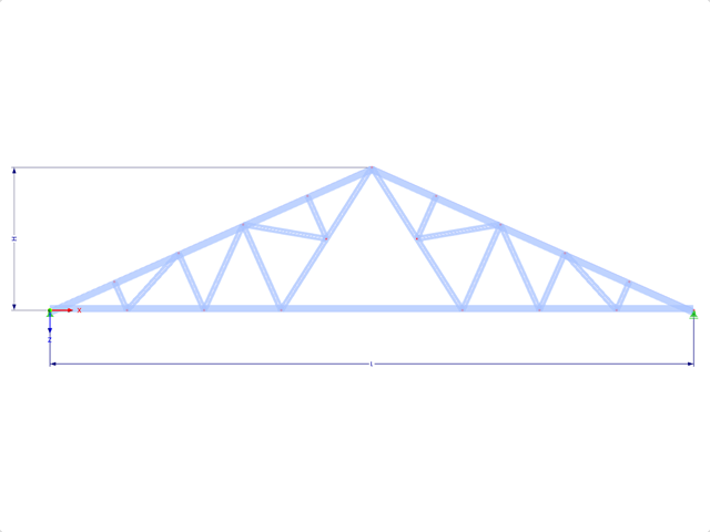 Wzór 001769 | FT313 | Kratownica trójkątna z parametrami