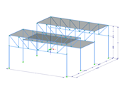Model 003468 | FTS002 | Poziome płaszczyzny dachu z dwoma końcami podpartymi parametrami