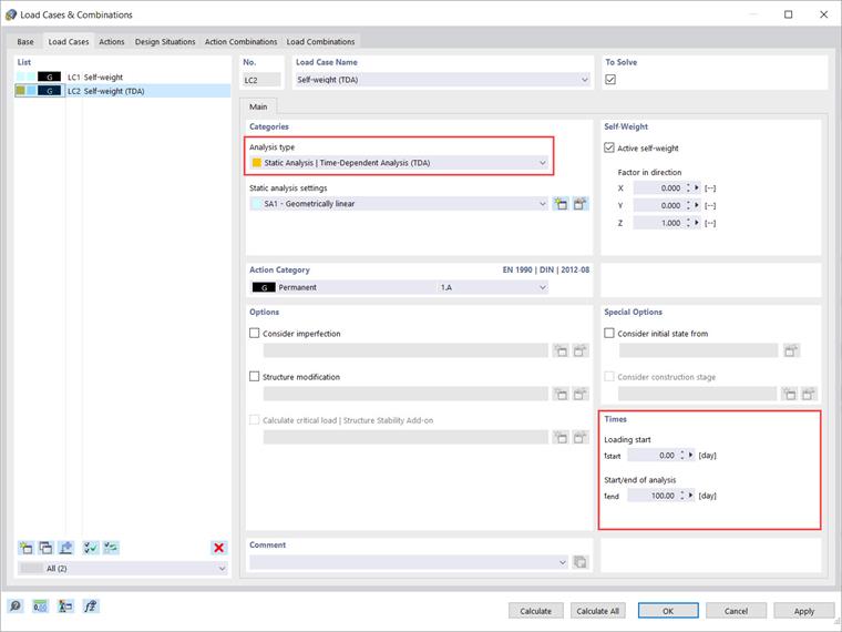 "Analiza zależna od czasu (TDA)" jako typ analizy