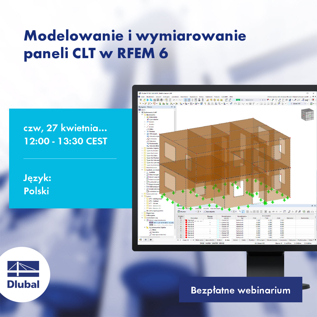Modelowanie i wymiarowanie paneli CLT w RFEM 6