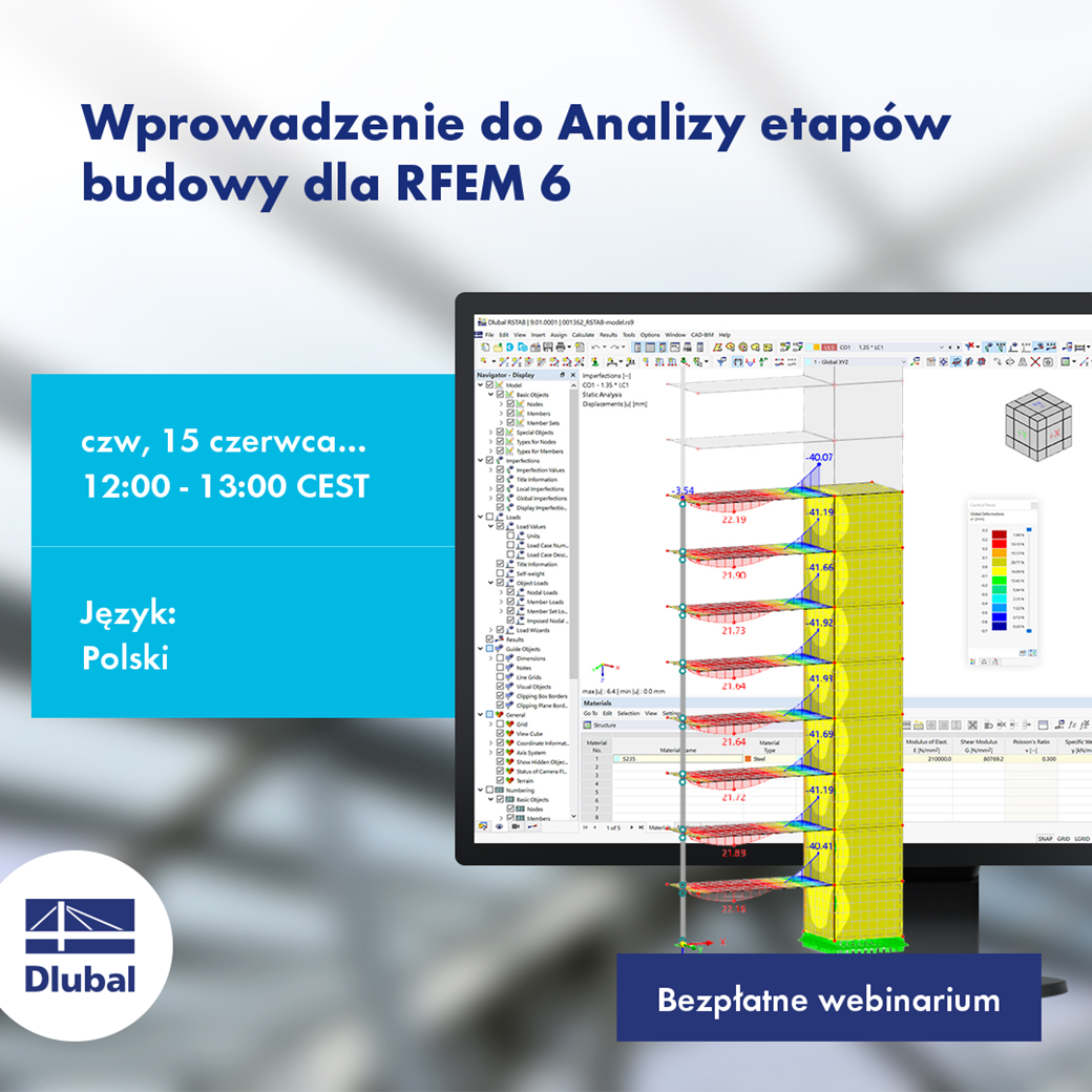 Wprowadzenie do Analizy etapów budowy dla RFEM 6