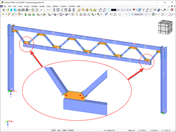 Połączenie stalowe w oknie roboczym programu RFEM 6