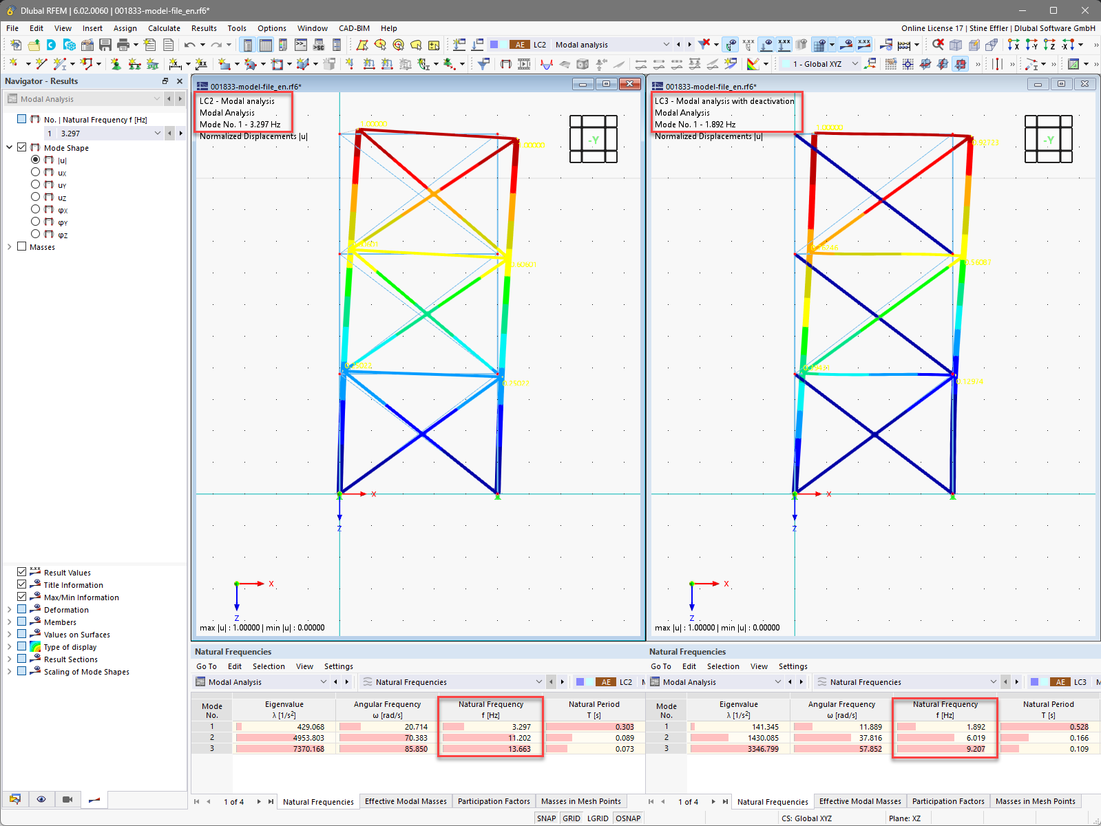 KB 001833 | Wykorzystanie nieliniowości w analizie spektrum odpowiedzi w RFEM 6