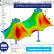 Konstrukcja membranowa z dwoma słupami