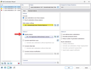 Asystent kombinatoryki przedstawia aktywację opcji analizy stateczności w interfejsie oprogramowania. Bez dalszego wyjaśniania czy uogólniania.
