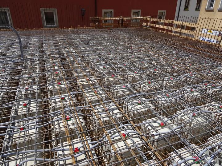 Płyta żelbetowa przed betonowaniem | © Baumruck + Oswald