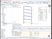 Wyniki analizy pushover w oknie roboczym i tabeli