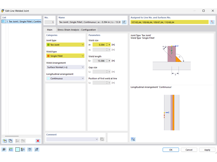 Ilustracja nowego liniowego połączenia spawanego w celu optymalizacji nośności