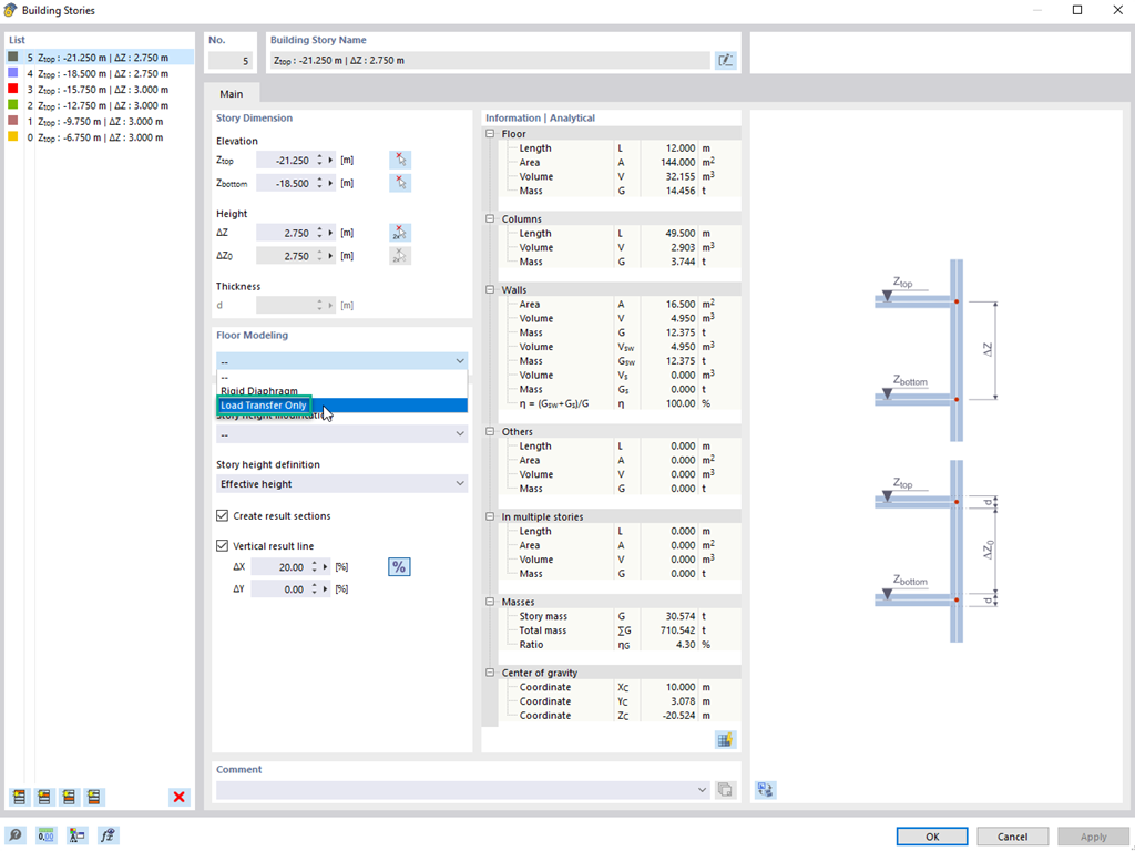 Element 002645 | Typ kondygnacji "Tylko przeniesienie obciążenia"