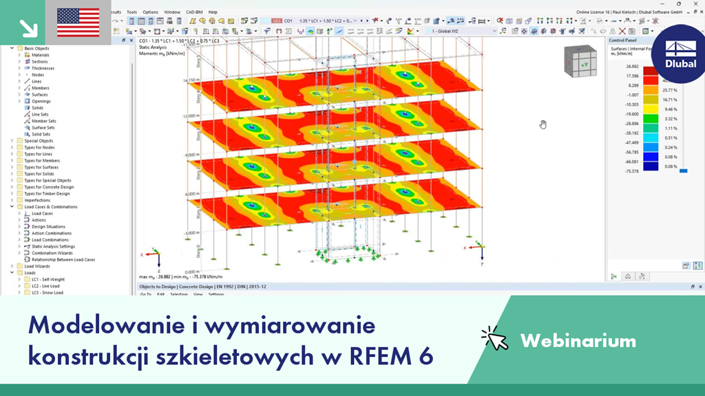 Webinarium dotyczące modelowania i projektowania konstrukcji ramowych z wykorzystaniem rozszerzenia model budynku. Skupienie na metodach inżynierii konstrukcyjnej.