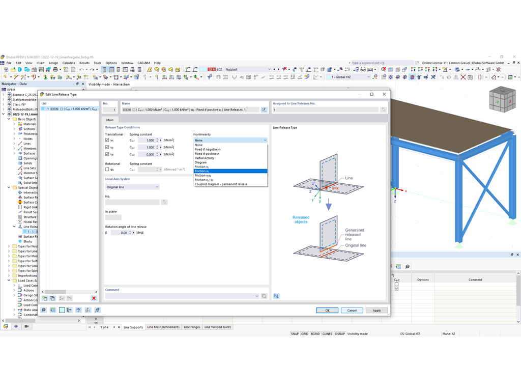 Opcja 002655 | Właściwości tarcia dla zwolnień liniowych