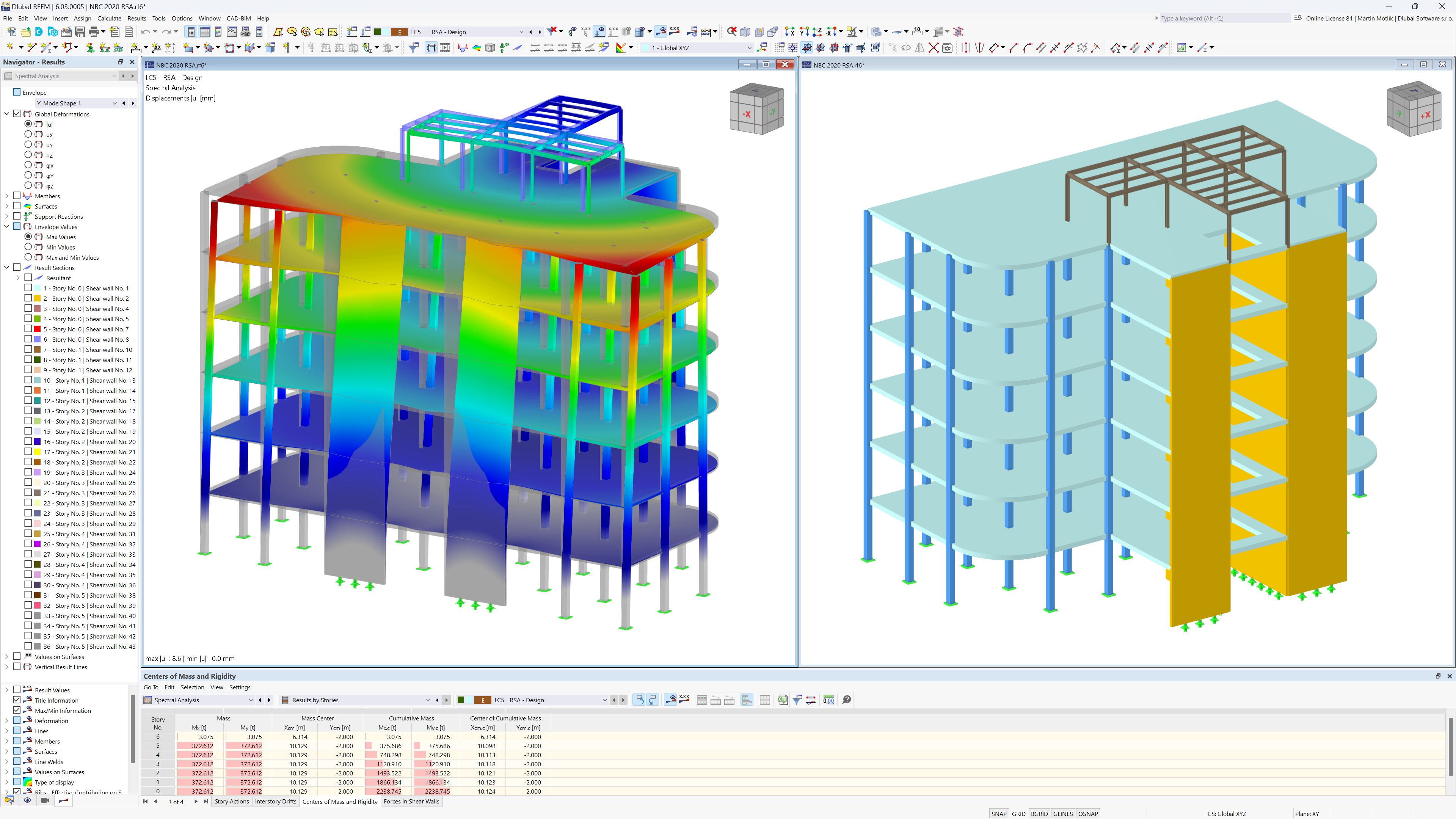Analiza spektrum odpowiedzi RFEM 6