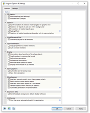 Okno dialogowe "Opcje i ustawienia programu", zakładka "Opcje"