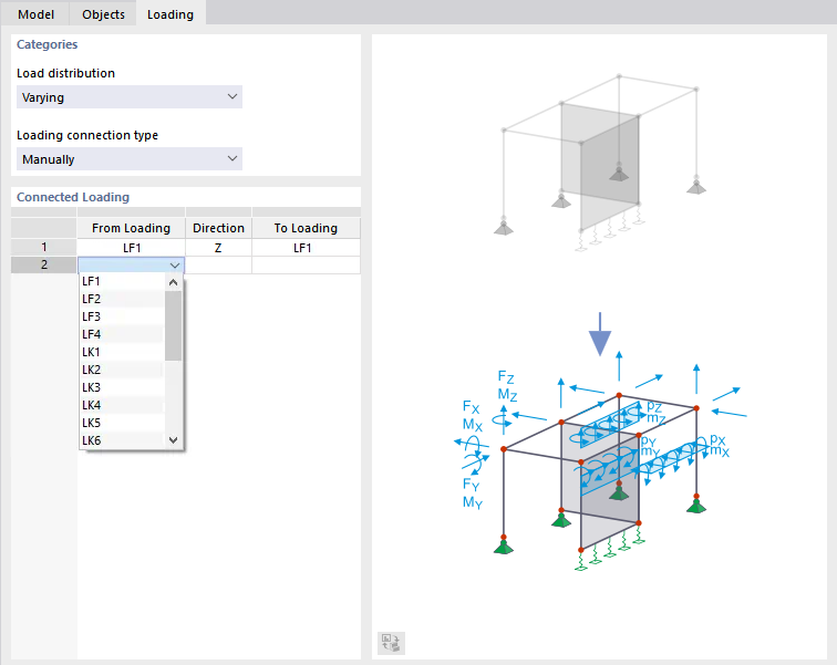 Wybierz połączone obciążenie