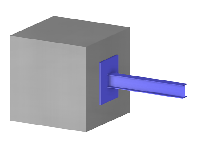 Model 004545 | Połączenie profilu I z blokiem betonowym