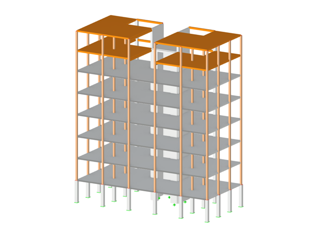 Model 004605 | Budynek drewniano-betonowy