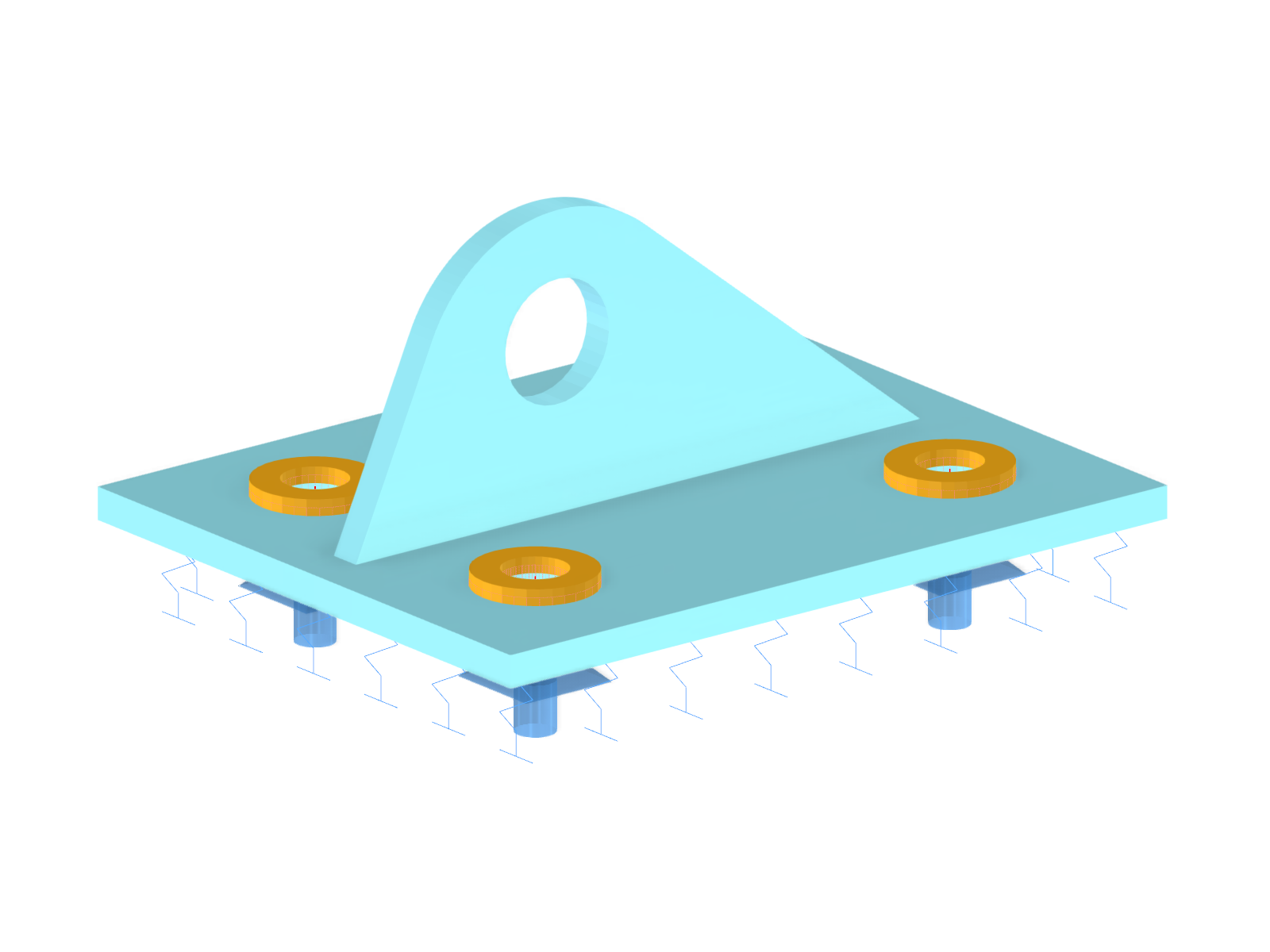 Wzór 4670 | Płyta kotwiąca z podkładkami płaskimi