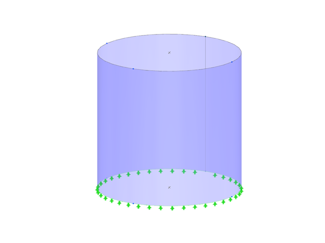 Wzór 004679 | Cylindryczna konstrukcja stalowa | Analiza wybuchu