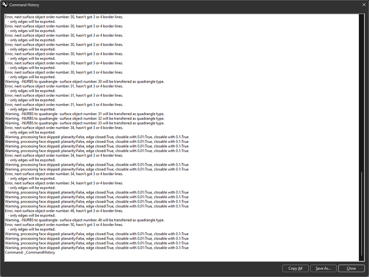 FAQ 005482 | Dlaczego nie wszystkie powierzchnie są przenoszone podczas importu powierzchni z Rhino do programu RFEM 6?