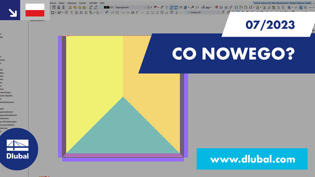 Nowości w wersjach programów RFEM 6 i RSTAB 9 według stanu na lipiec 2023