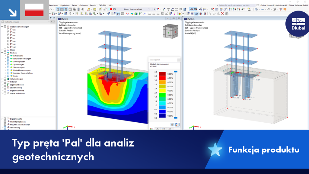 Pręt palowy do analizy geotechnicznej z wykorzystaniem termodynamiki w projektowaniu konstrukcji