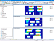 Deformacje drewnianej fasady szkieletowej budynku w RFEM