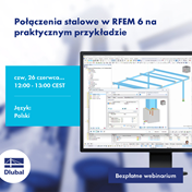 Obraz przedstawia przykładowy model stalowych połączeń w RFEM 6.