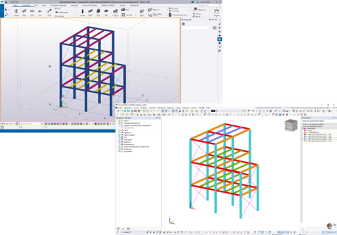 Prezentacja wymiany danych według DSTV pomiędzy programami RFEM 6 a Tekla Structures dla zoptymalizowanego procesu pracy przy modelowaniu.