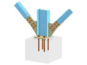 Model 005775 | Podstawa słupa z dwoma przekątnymi usztywnienia pionowego