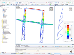 Deformacja elewacji podtrzymywanej przez konstrukcję stalową w programie RFEM 6