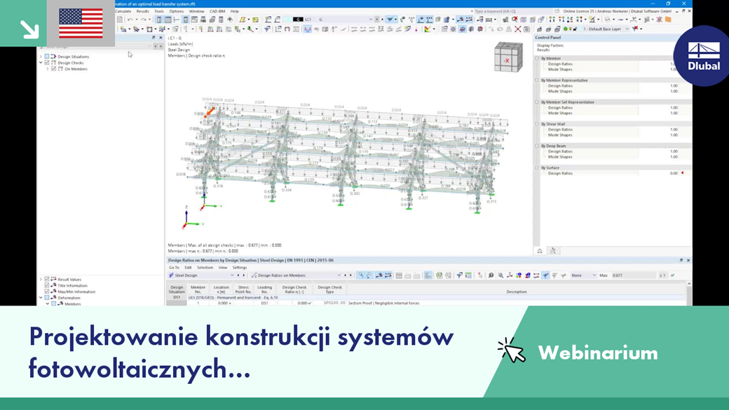 Banner webinarium o wyzwaniach i rozwiązaniach w projektowaniu konstrukcji w inżynierii systemów fotowoltaicznych.