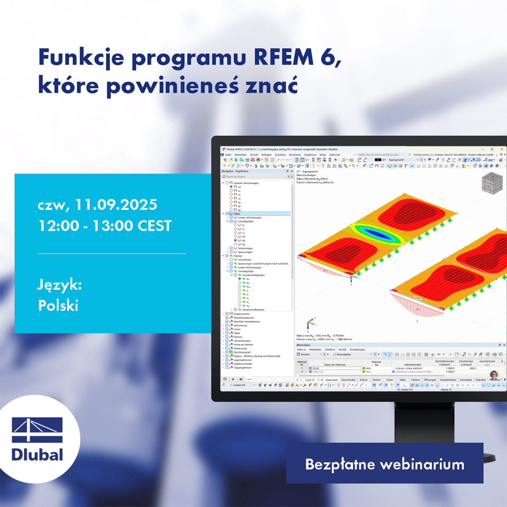 Funkcje programu RFEM 6,\n które powinieneś znać