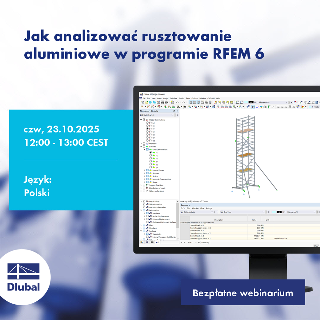 Jak analizować rusztowanie aluminiowe w programie RFEM 6