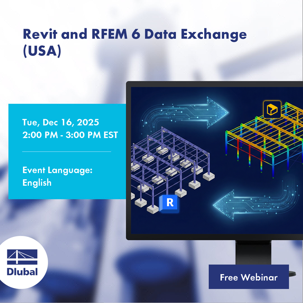 Wymiana danych między programami Revit i RFEM 6 (USA)
