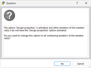 Zapytanie o przypisanie właściwości obliczeniowych pręta w zbiorze prętów
