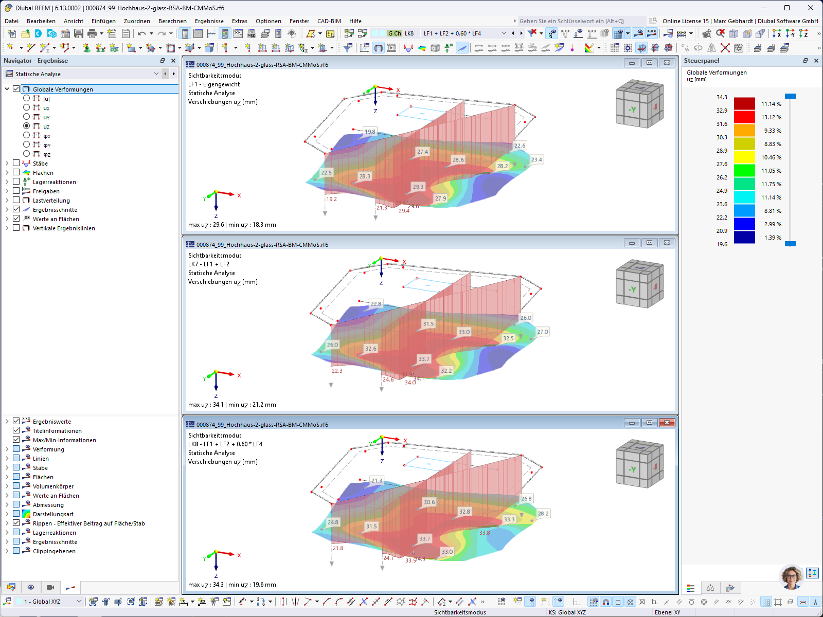 KB 1967 | Porównanie osiadań
