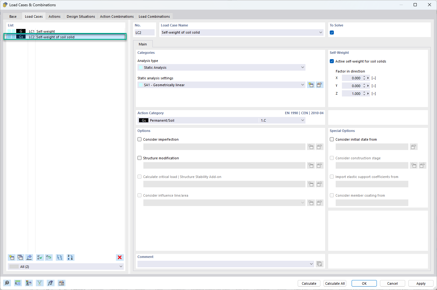 Ciężar własny bryły gruntu
