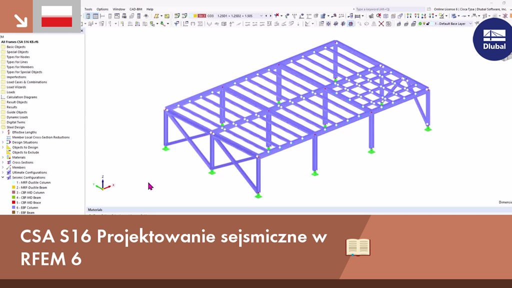 Projektowanie sejsmiczne wg  CSA S16 w programie RFEM 6