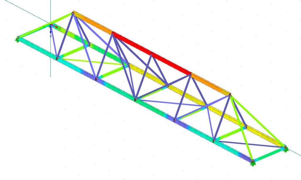 Resultados do dimensionamento do RF-/STEEL CSA em representação 3D