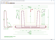 Bewehrungsplan - Schnitt Köchermitte, Blickrichtung in x