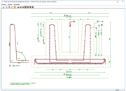 Bewehrungsplan - Schnitt Köchermitte, Blickrichtung in x