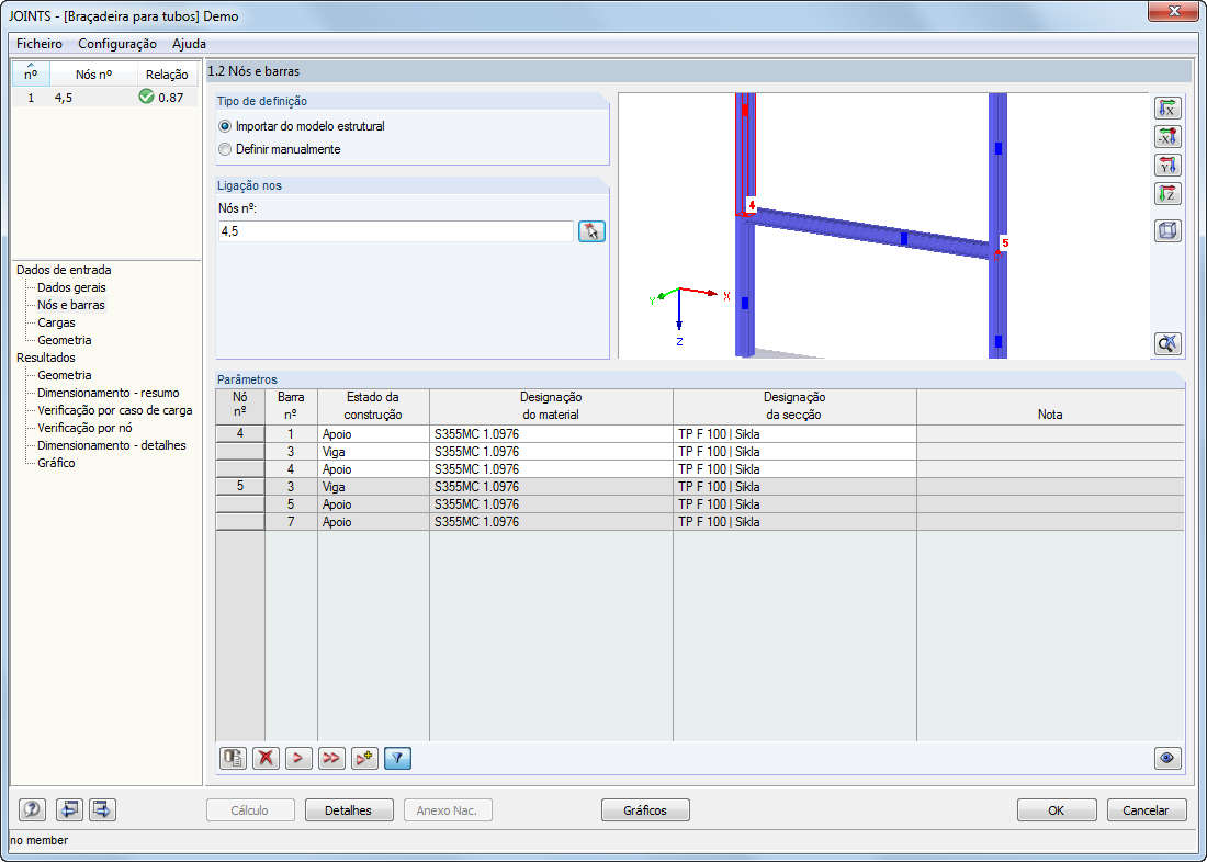 Maske 1.2 Knoten und Stäbe
