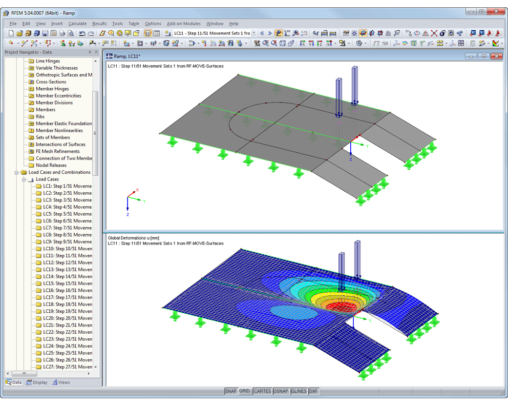 Cargas geradas no RFEM