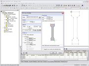 Querschnittswerte-Programm DICKQ - Dialog "Profil setzen"